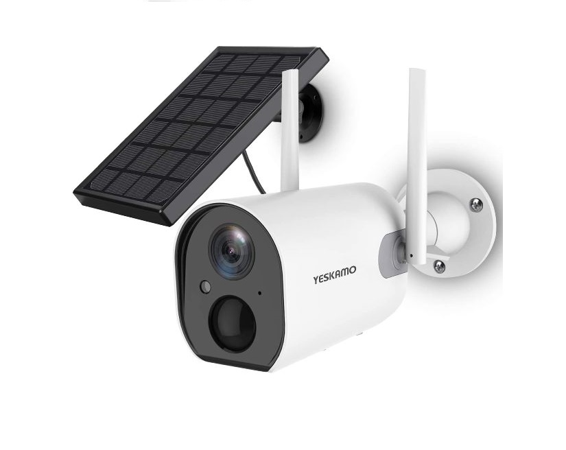 防犯カメラ 屋外 WiFi/ワイヤレス 完全無線 電池式 監視カメラ 200万画素人体検知センサ cooau 2K高画素＆完全無線電池式カメラ2台セットSovmiku 防犯カメラ